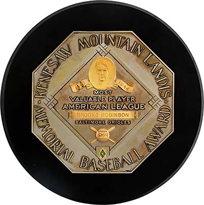 1964 American League Most Valuable Player Award from The Brooks Robinson Collection