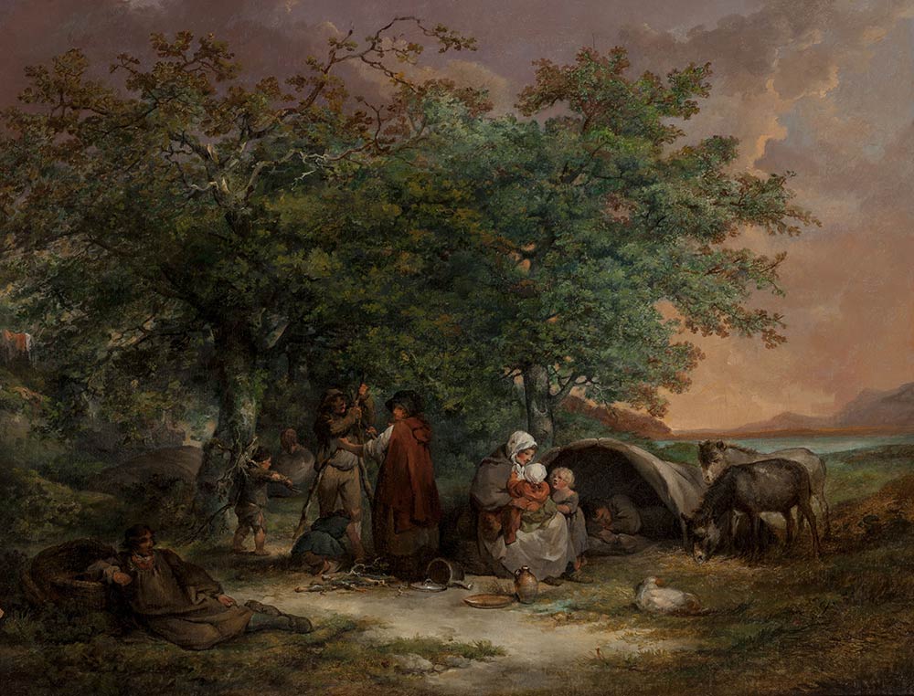 George Morland (1763-1804) The Gipsies Tent