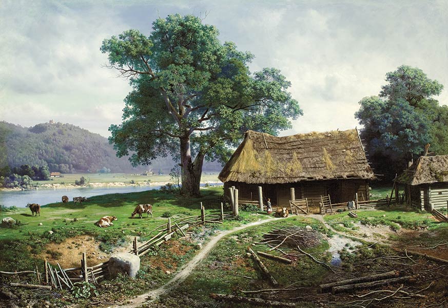 Mikhail Klodt’s ‘Riverside Farmstead,’ 1858