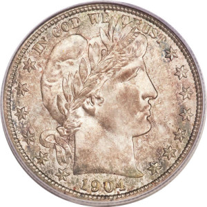 1904-S 50C MS67 PCGS Secure. CAC