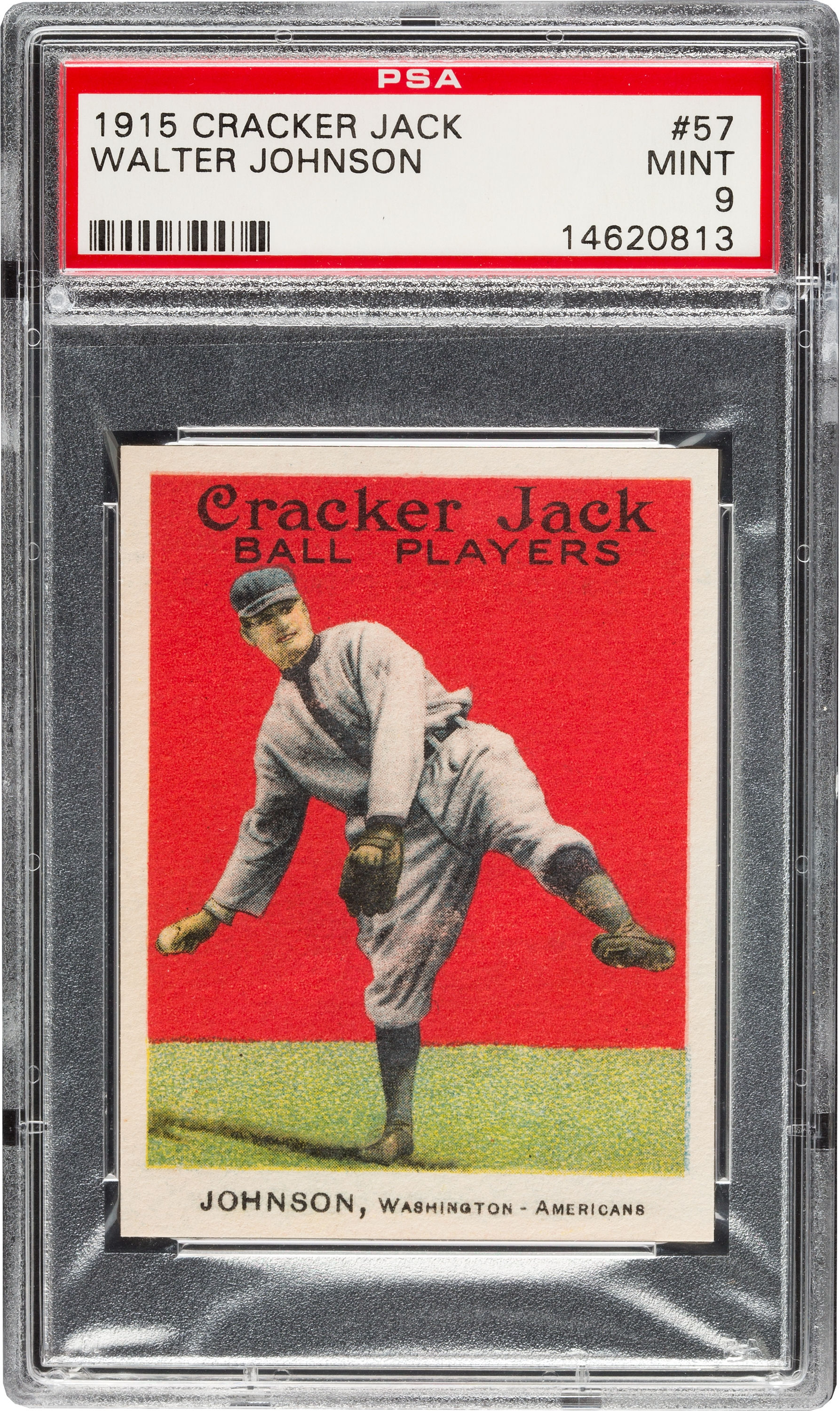 1915 CRACKER JACK WALTER JOHNSON #57