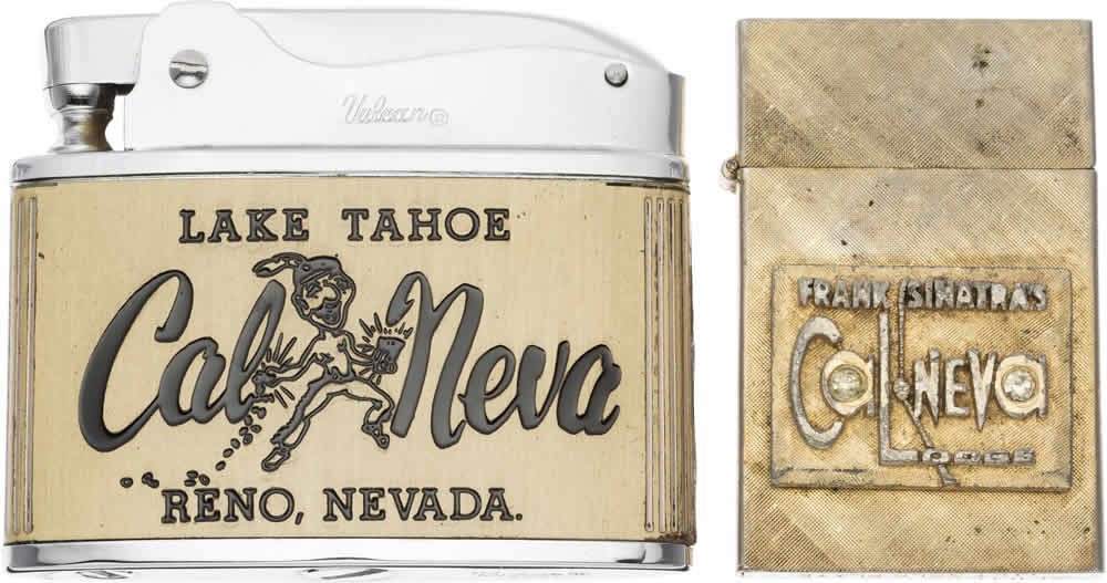 Frank Sinatra-Related Set of Cigarette Lighters from the Cal-Neva Lodge