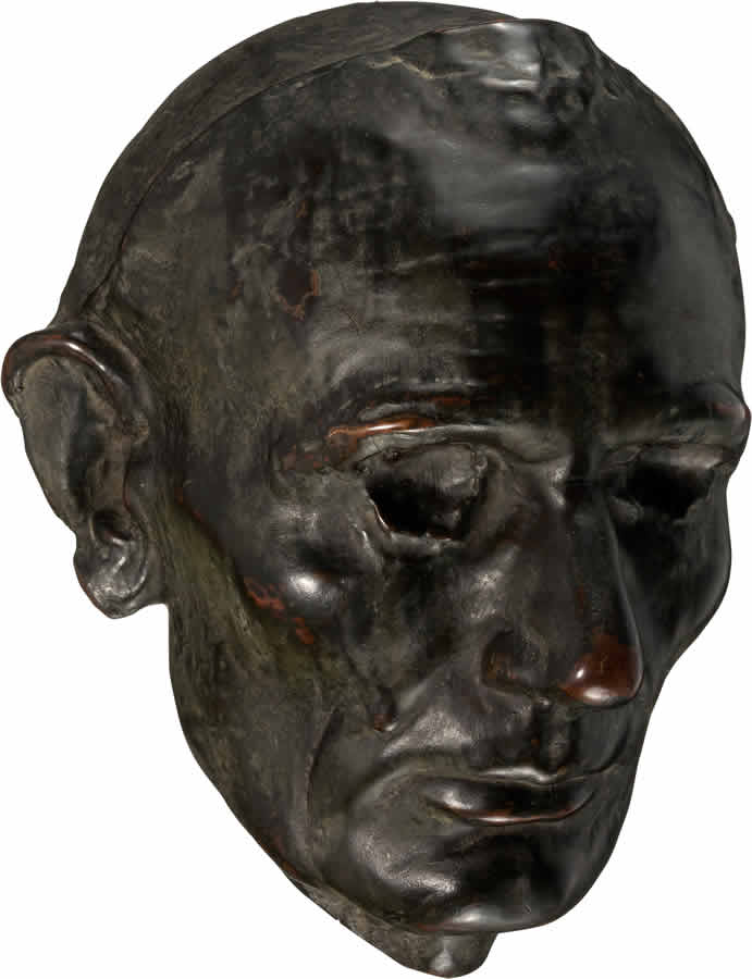 Iconic Lincoln Life Mask by Sculptor Leonard Volk