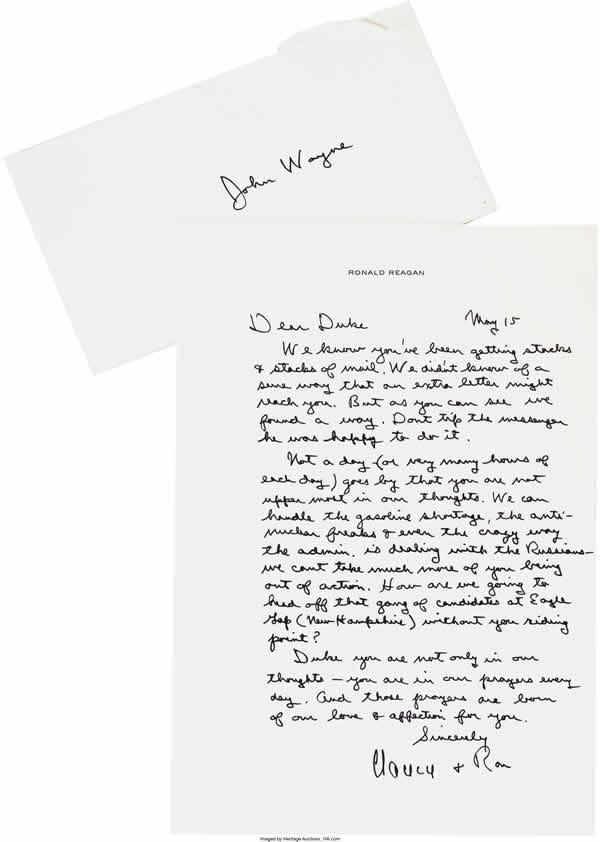 Ronald Reagan Handwritten Letter