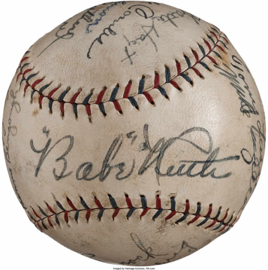 1927 New York Yankees Team-Signed Baseball