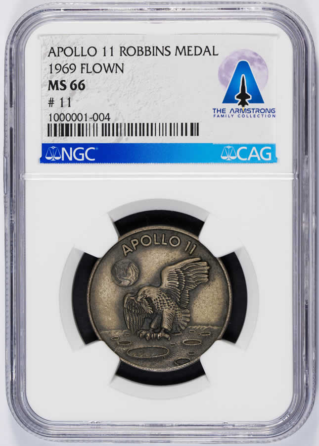 Apollo 11 Flown Robbins Medal #11 