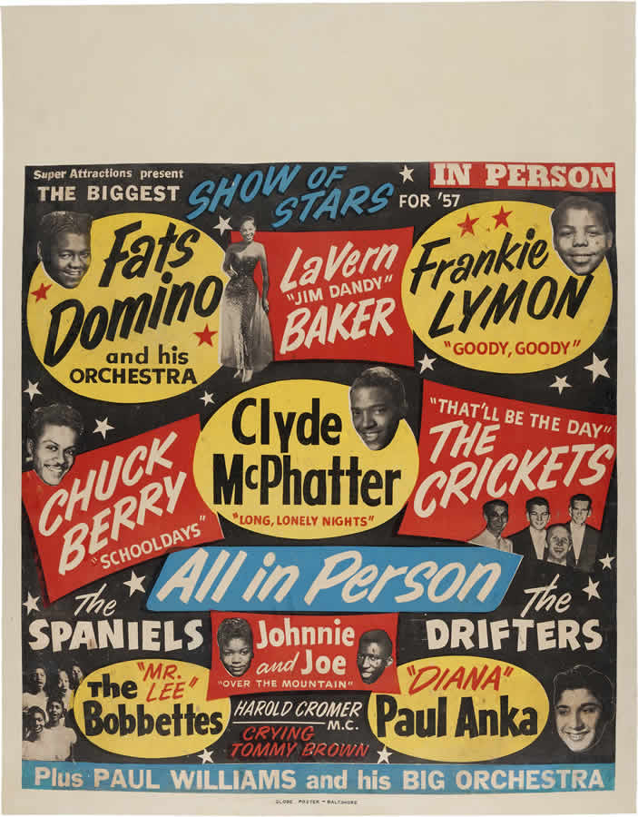 Buddy Holly & the Crickets, Fats Domino, Chuck Berry