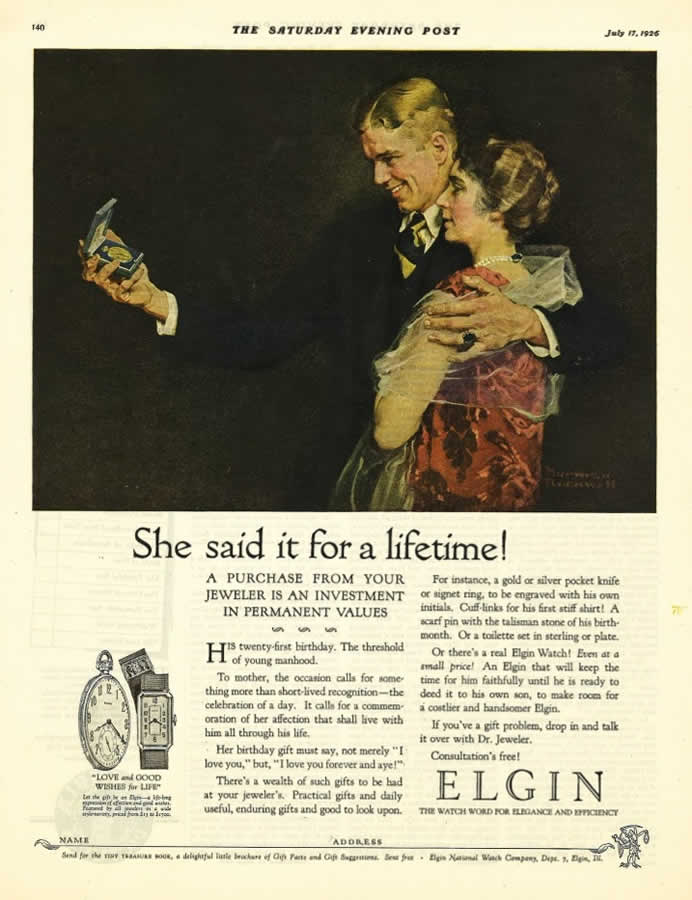 The Elgin Watch Company advertisement