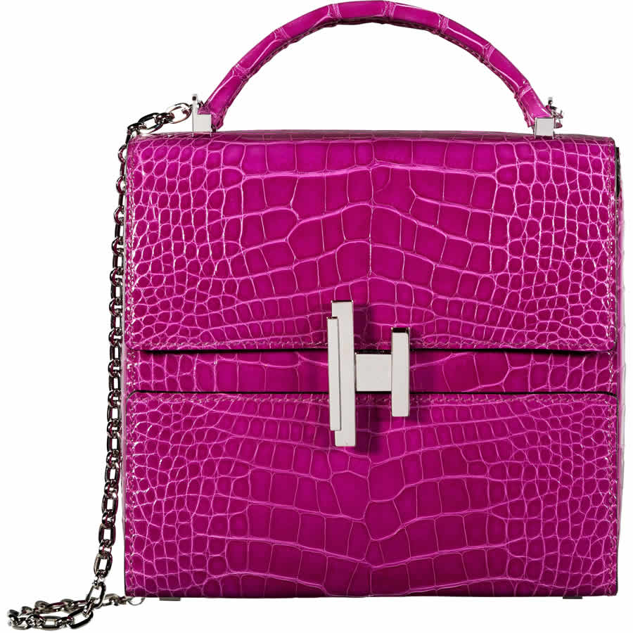 Hermès Shiny Rose Scheherazade Alligator Cinhetic d'Hermès Bag