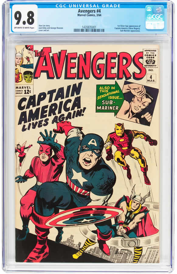 CAPTAIN AMERICA FIRST SILVER AGE APPEARANCE