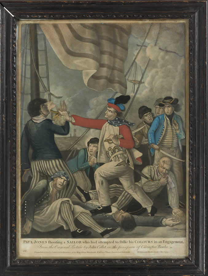 1779 Revolutionary War Naval Hero John Paul Jones Mezzotint