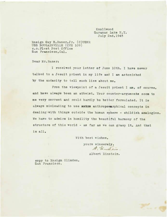 Einstein letter