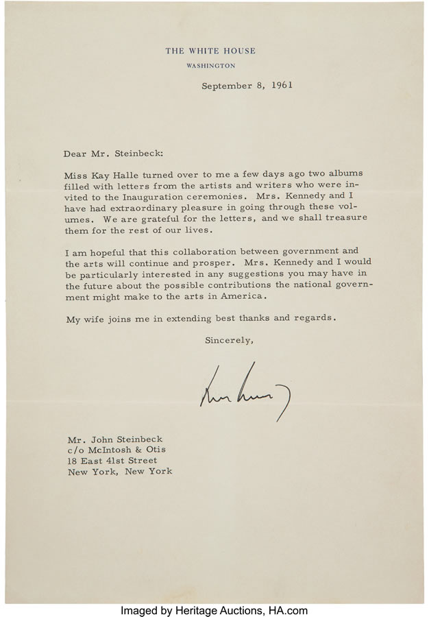 JFK Typed Letter
