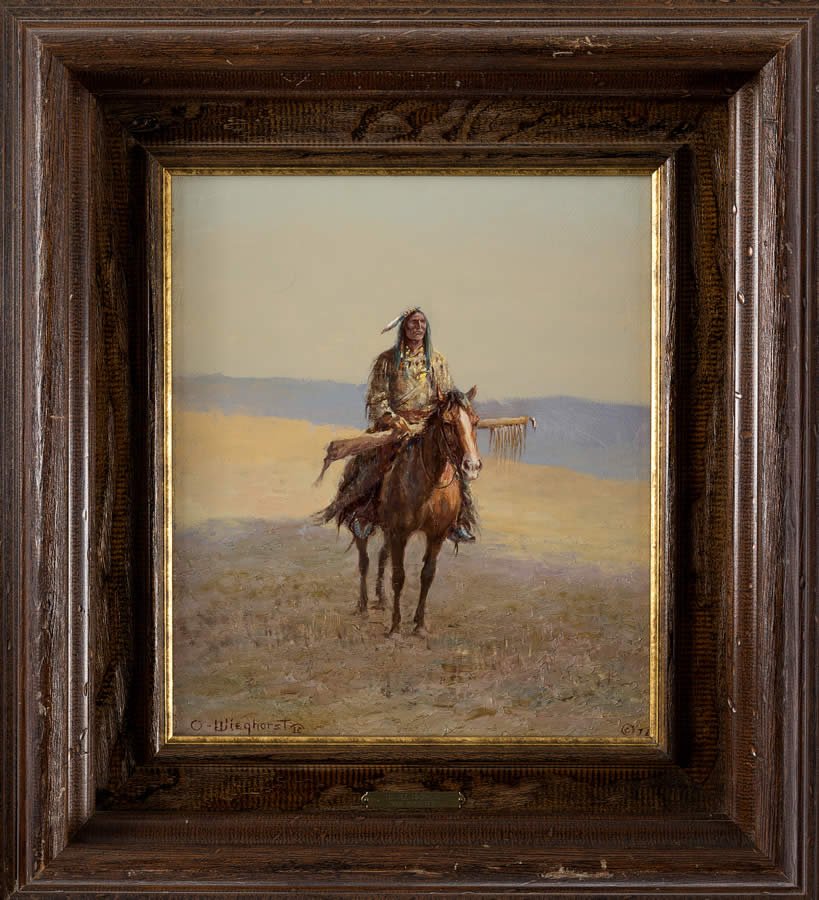Painting of Sioux Sentry