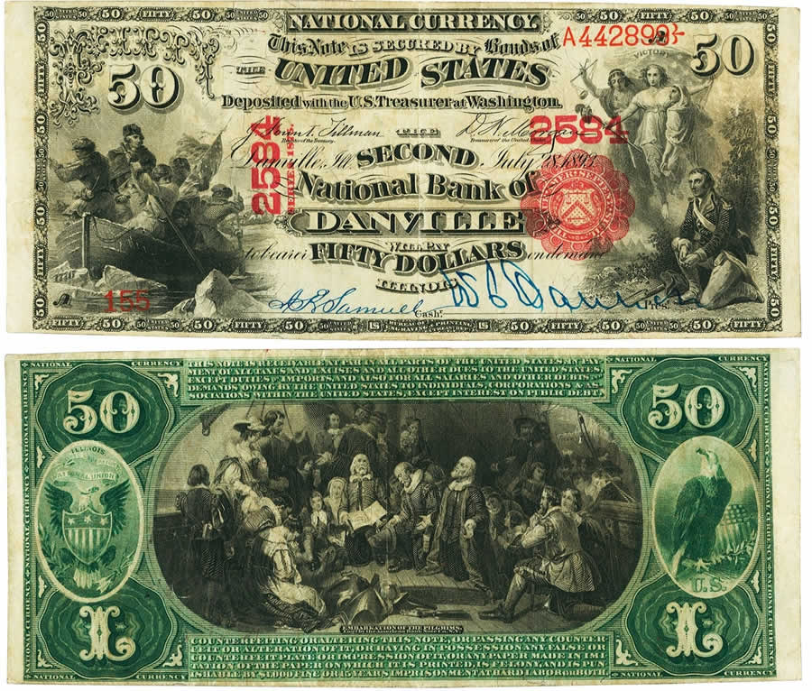 Coltrane’s $50 1875 from Danville, Ill.