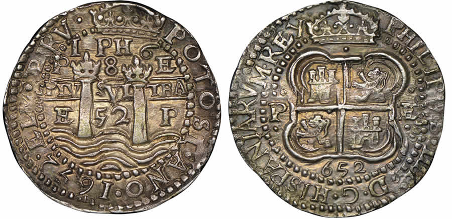 BOLIVIA, PHILIP IV ‘ROYAL’ 8 REALES, 1652 P-E