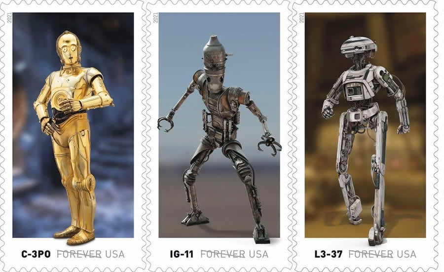 Collectible Star Wars Droid Stamps