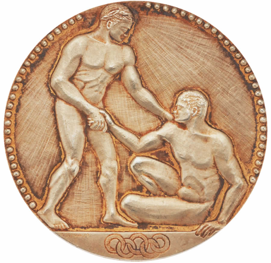 1924 Ethel Lackie swimming medal 