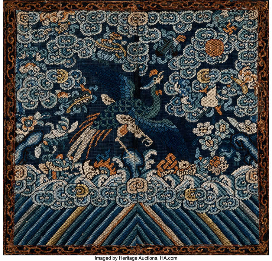 PEACOCK design woven tapestry