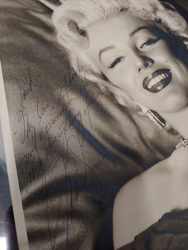 Marilyn Monroe signed photograph