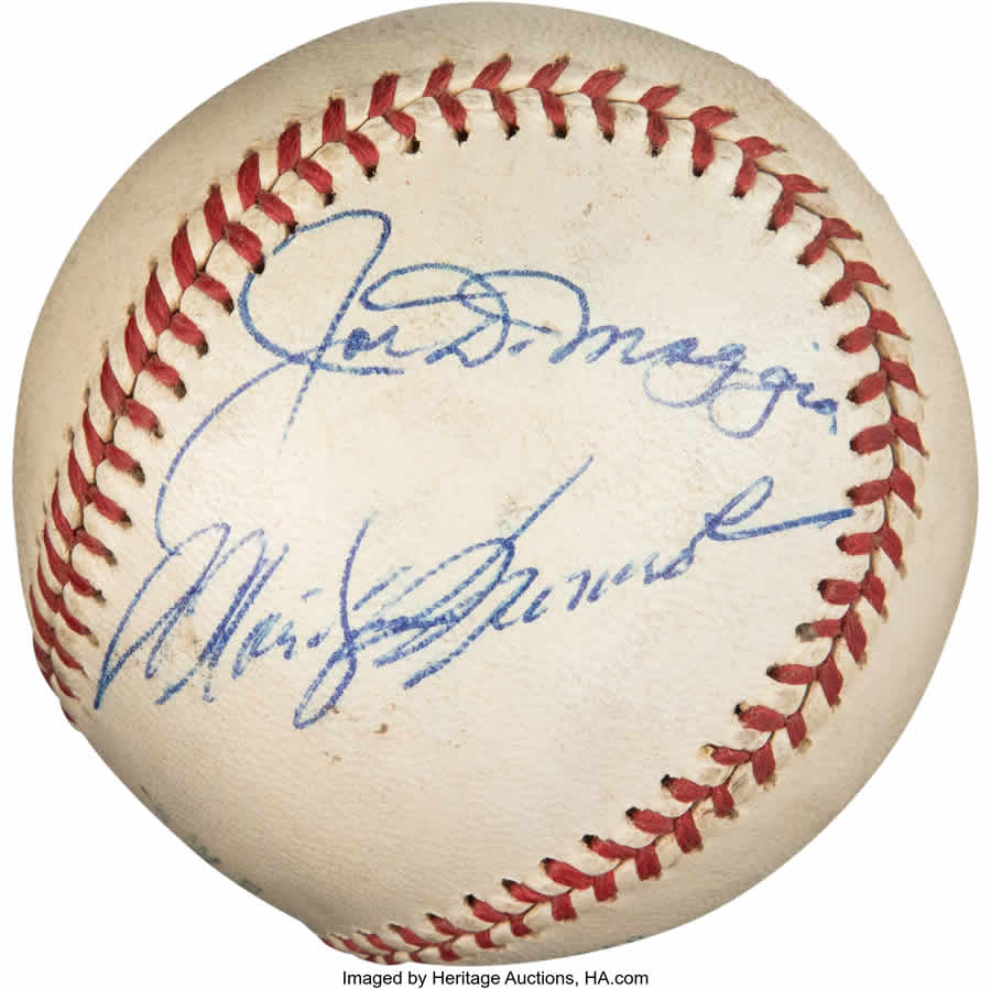 The Finest Known Joe DiMaggio and Marilyn Monroe Signed Baseball