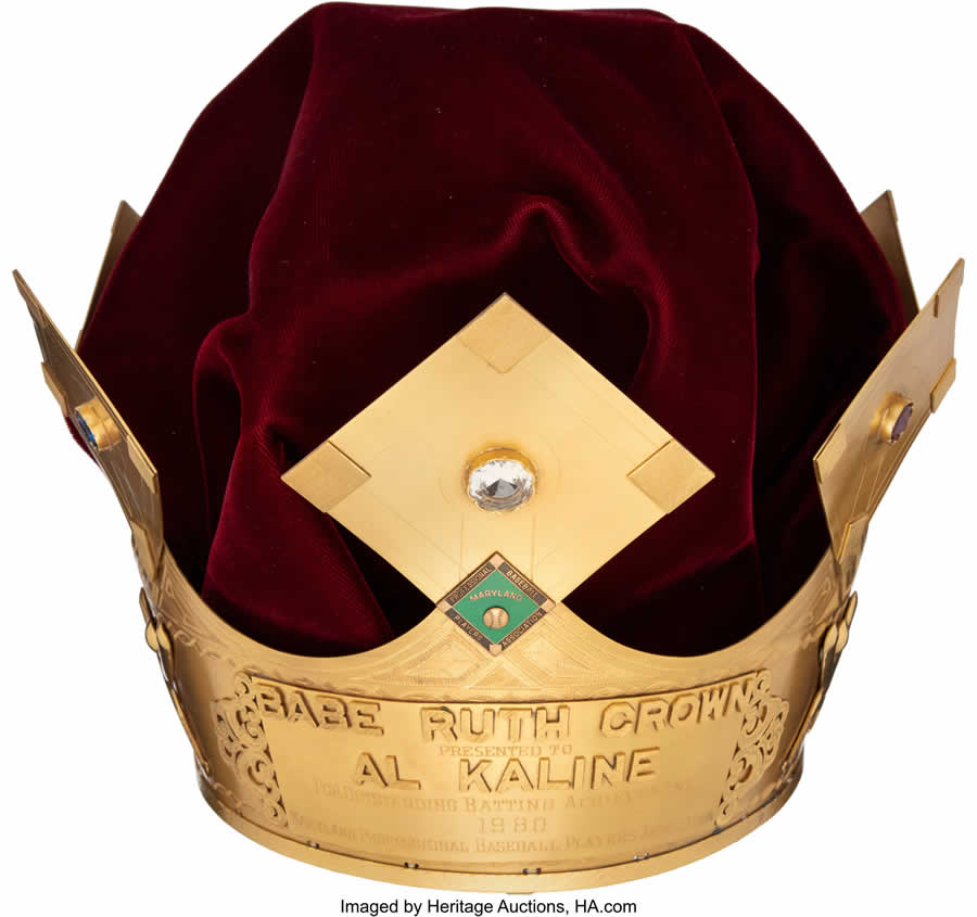 1980 Babe Ruth Crown Award from The Al Kaline Collection