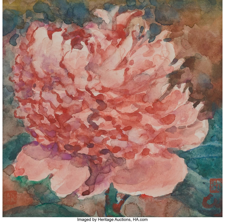 Wang Jiyuan (Chinese, 1893-1975). Chrysanthemum, 1970. Watercolor