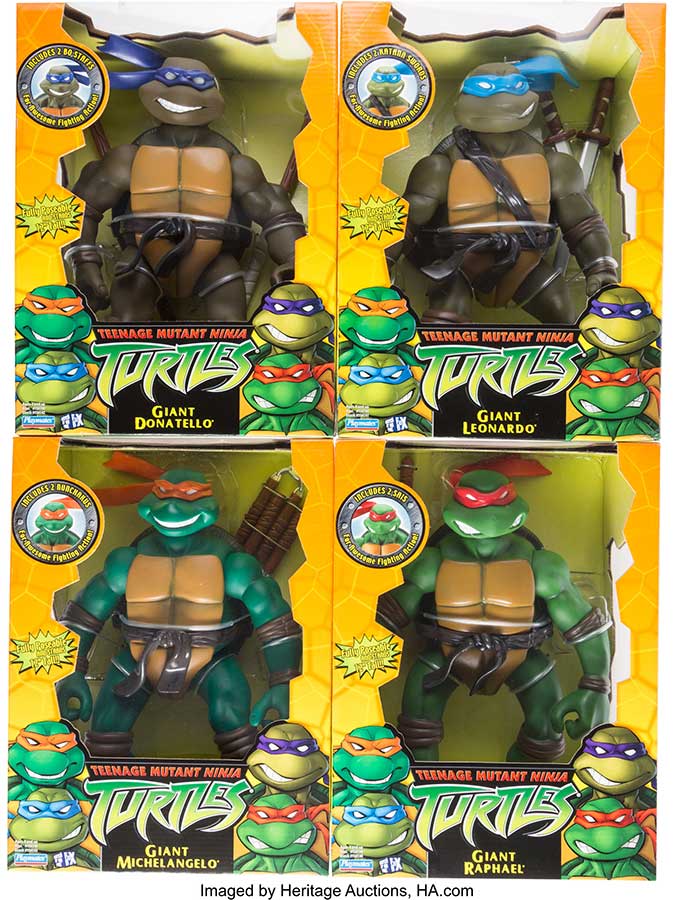 Teenage Mutant Ninja Turtles Pre-Shipment Sample Giant Roto Action Figures Set of Four (Playmates-Mirage Studios, 2002)