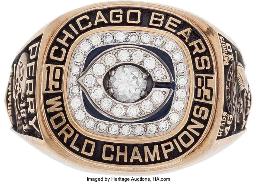 1985 Chicago Bears Super Bowl XX Championship Ring Presented to William Refrigerator Perry