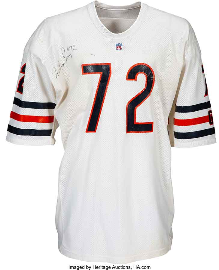 1985 William Refrigerator Perry Super Bowl XX Game Worn and Signed Chicago Bears Rookie Jersey with Multiple Photo Matches