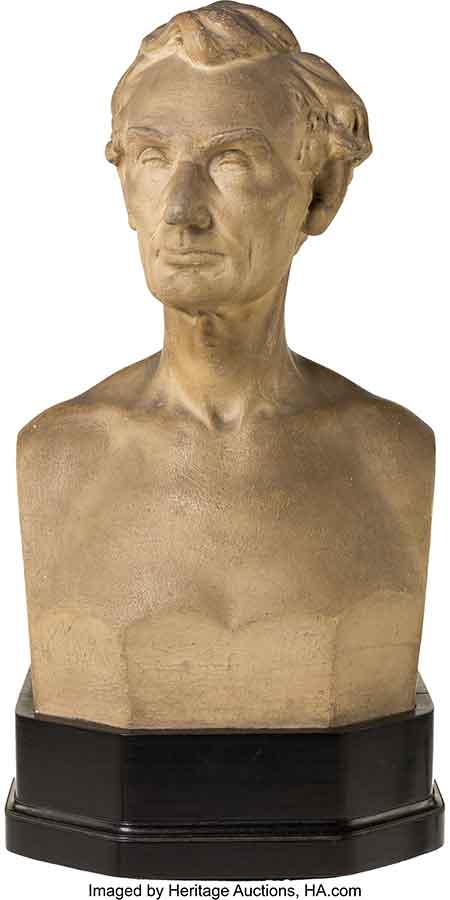Abraham Lincoln His Personal Example of His Iconic Portrait Bust by Leonard Volk