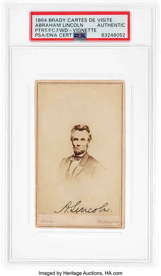 Abraham Lincoln - Signed Carte de Visite