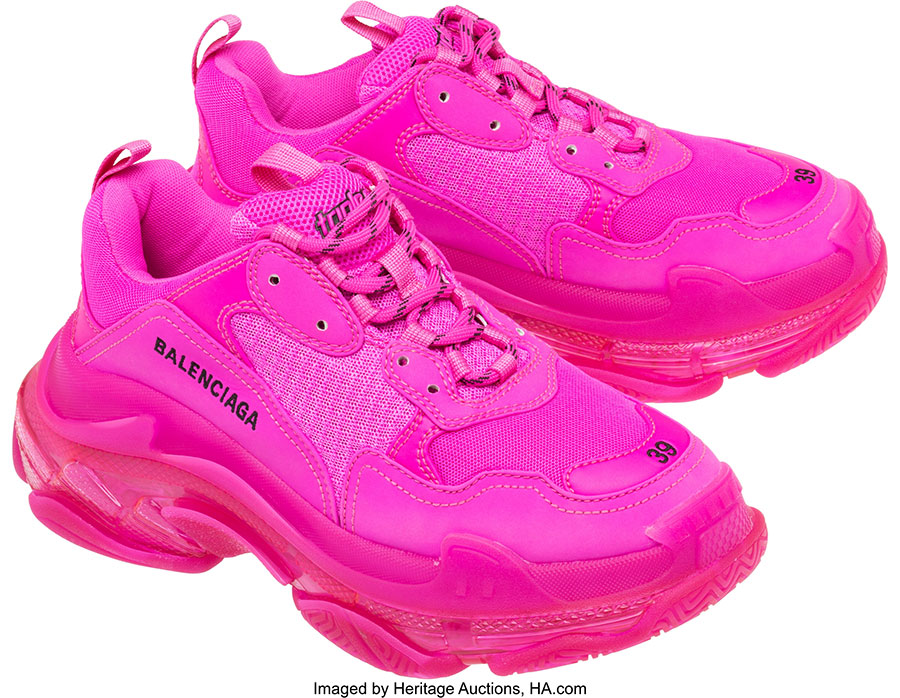 Balenciaga Hot Pink Triple S Sneakers