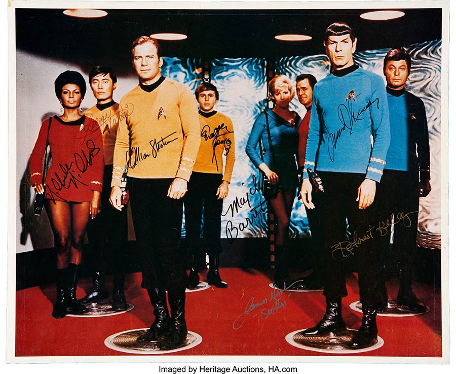 Oversized Signed Poster of the Cast of Star Trek - The Original Series (Paramount TV 1966-1969)