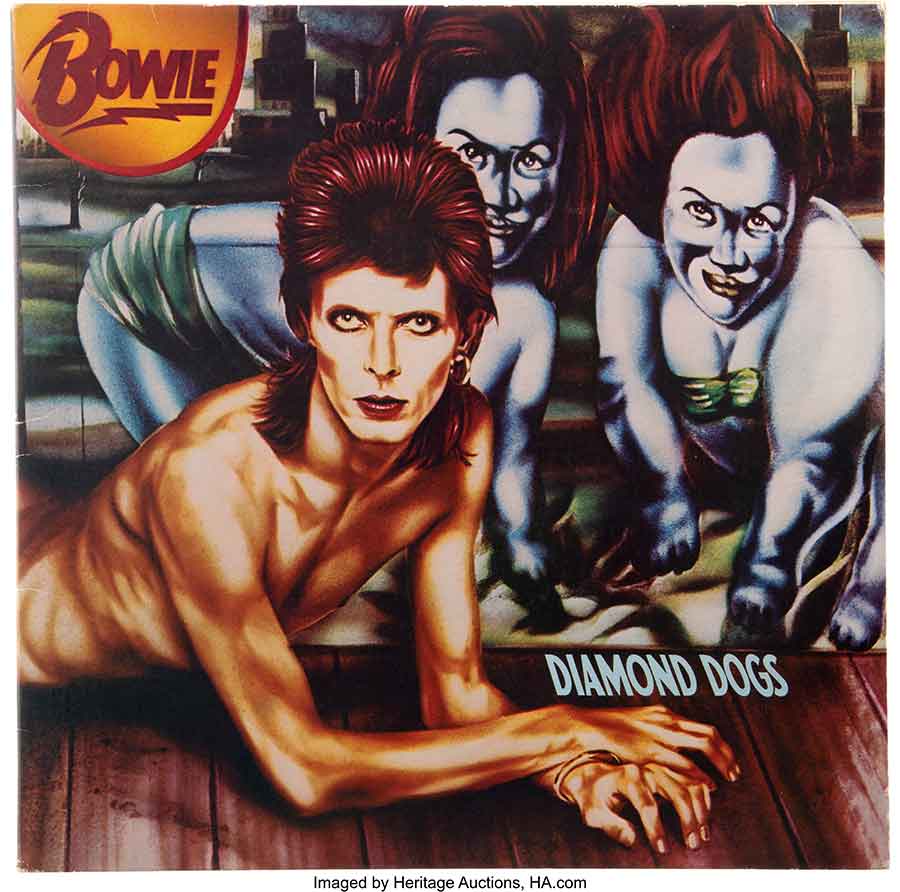 David Bowie Diamond Dogs Original, Uncensored, and Withdrawn Gatefold Vinyl LP (RCA, CPLI-0576)
