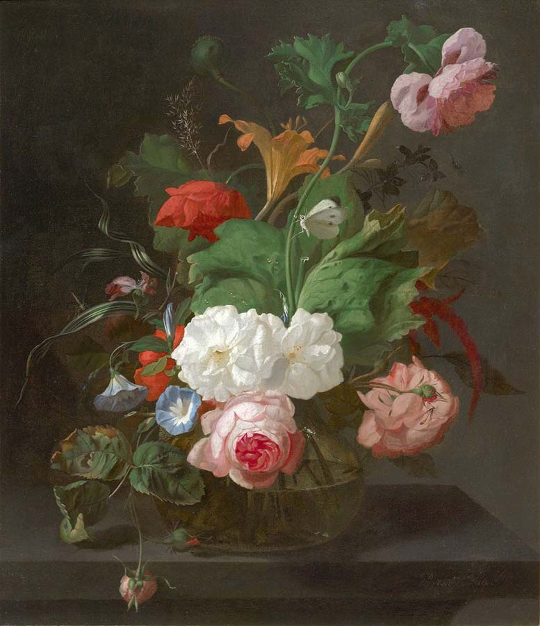 Rachel Ruysch - ‘Summer Flowers in a Vase,’ 1690s,