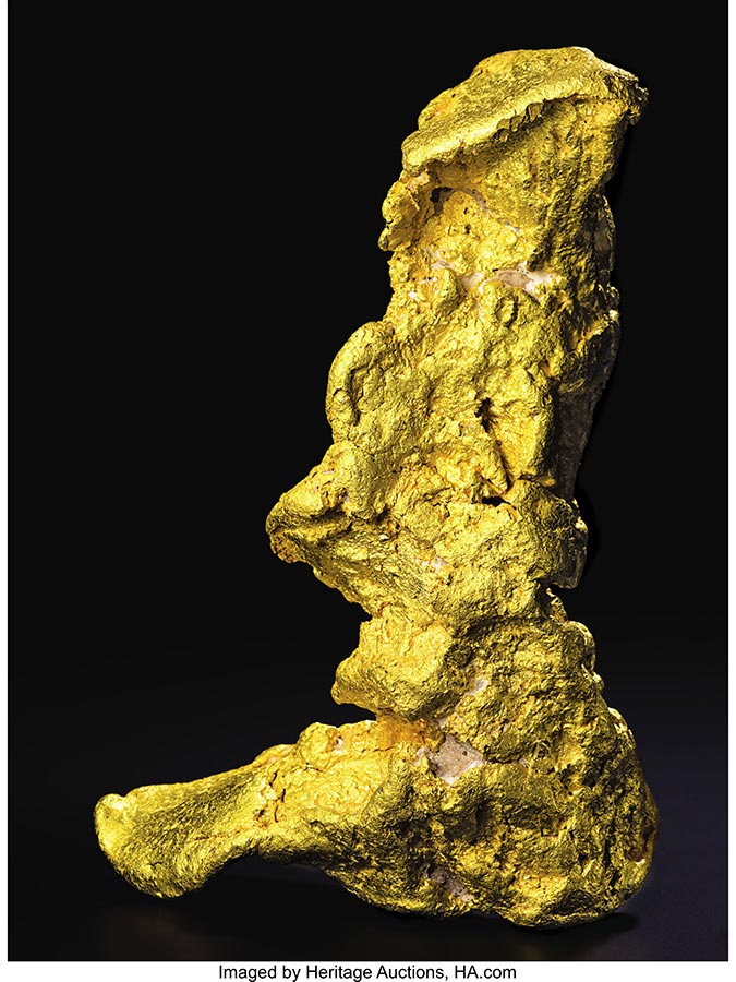THE LARGEST GOLD NUGGET FROM THE WESTERN HEMISPHERE - BOOT OF CORTEZ