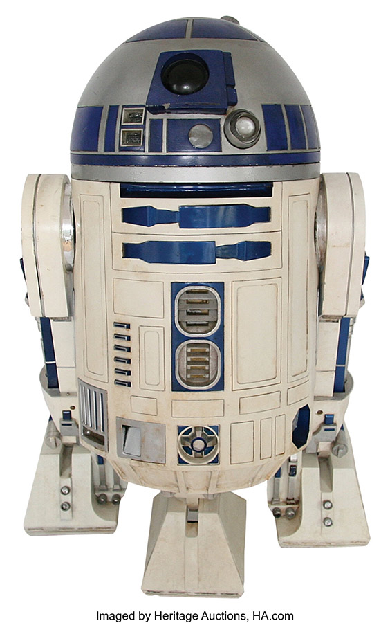 Complete 'R2-D2' unit assembled from original components spanning the original Star Wars trilogy and Episodes I and II