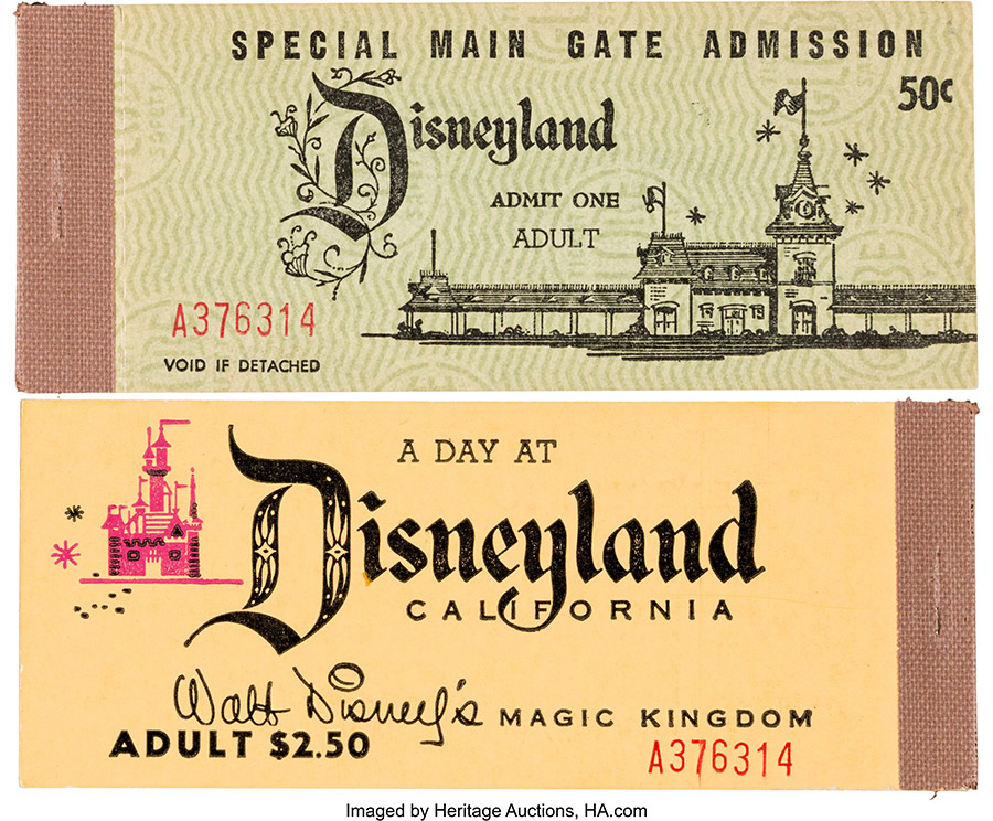Disneyland - Complete 1956 Disneyland Ticket Book (Walt Disney, 1956)