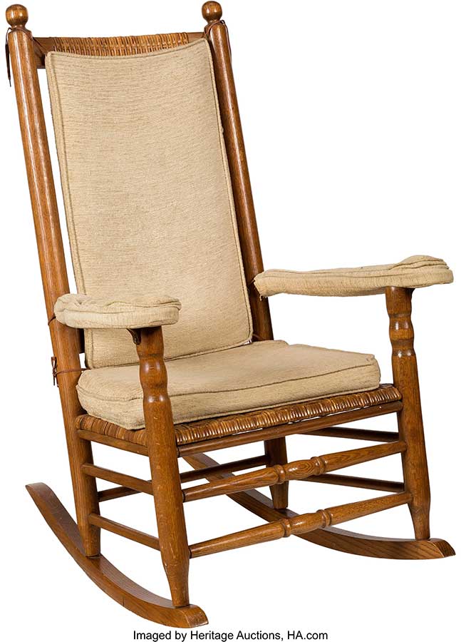 John F. Kennedy. White House Rocking Chair gifted by the President to former New York governor Averell Harriman