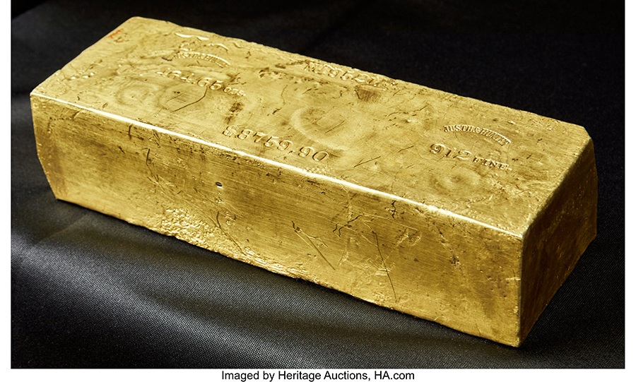 Justh and Hunter Gold Ingot 464.65 Ounces