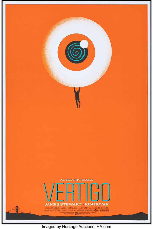Vertigo, AP 6 of 37 by 'Ghoulish' Gary Pullin (Mondo, 2014). Near Mint/Mint