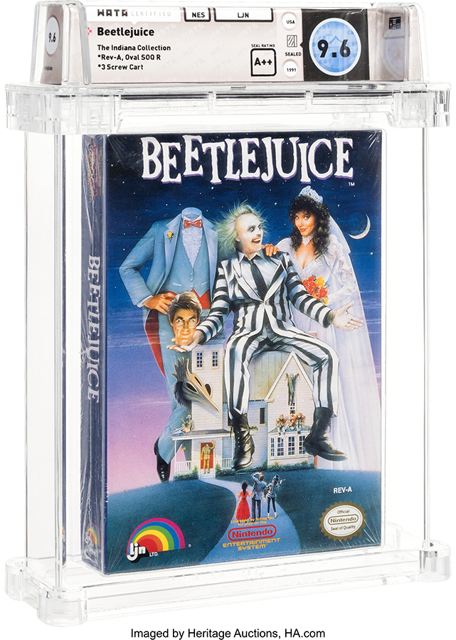 Beetlejuice - Wata 9.6 A++ Sealed [Oval SOQ R] (The Indiana Collection), NES LJN 1991 USA