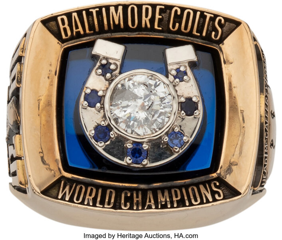 1970 Baltimore Colts Super Bowl V Ring Presented to Head Coach Don McCafferty