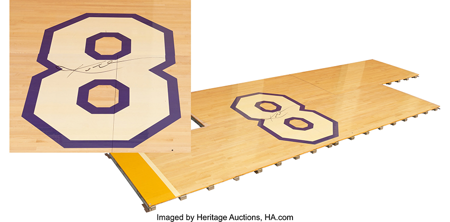 2016 Kobe Bryant Number '8' Staples Center Hardwood Used in His Historic Sixty-Point Farewell Game