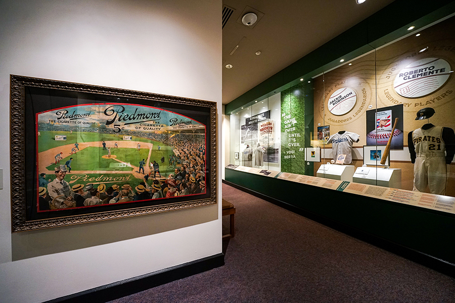  A view of ‘Baseball America’s Home Run’ at the National Postal Museum