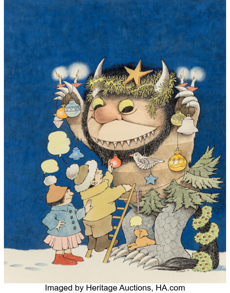 Maurice Sendak (American, 1928-2012). A Wild Thing Christmas, King of All the Wild Things, Rolling Stone cover