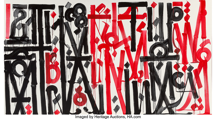 RETNA (b. 1979). 2 There Should Be. No 'More' No Less 1 to Embody the Power 1 Crave