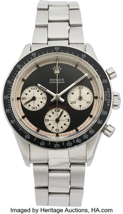 Rolex Rare Stainless Cosmograph Daytona Watch with Paul Newman Dial. Ref - 6241. Circa 1969