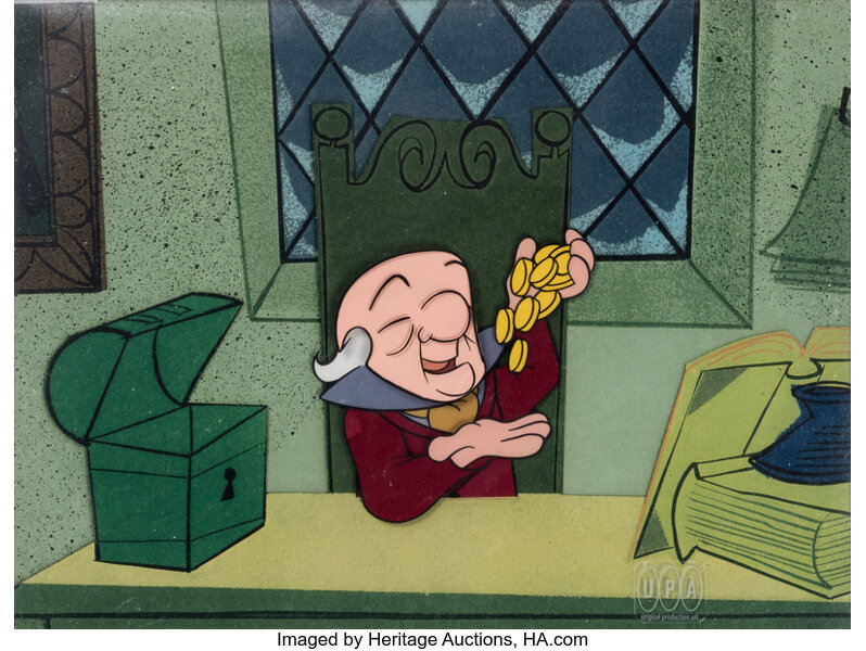 Mister Magoo's Christmas Carol Mr. Magoo as Ebenezer Scrooge Production Cels (UPA, 1962)
